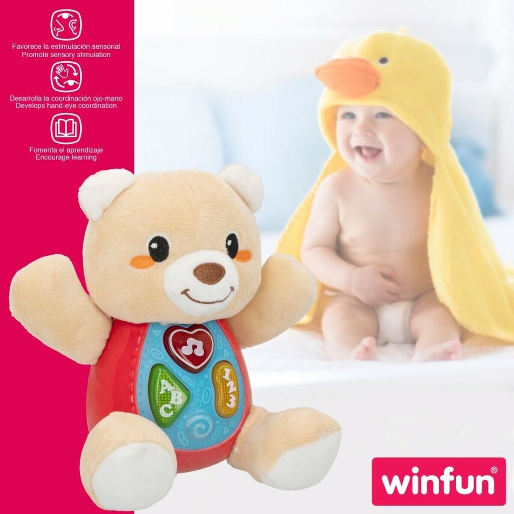 Pehmolelu äänillä Winfun Bear, 12 kpl. hinta ja tiedot | Pehmolelut | hobbyhall.fi