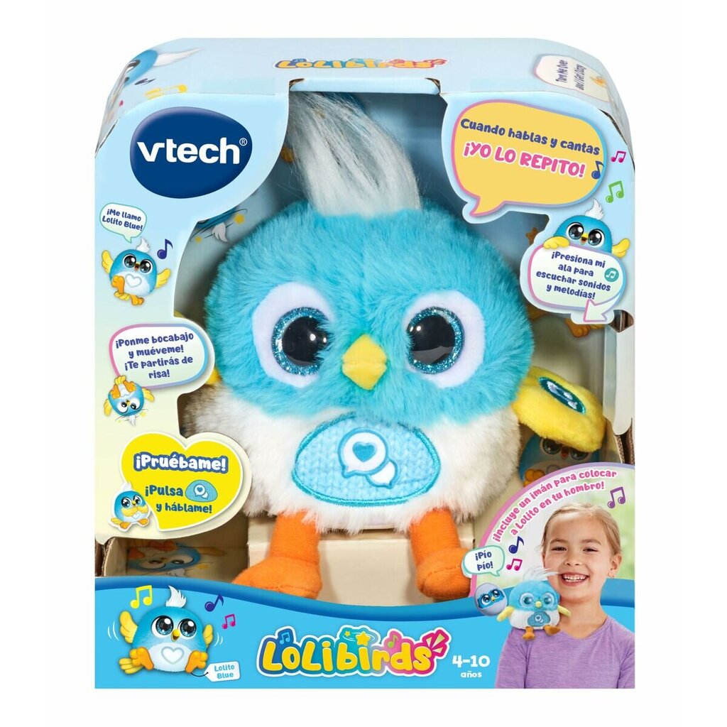 Vtech Lolibirds Lolito pehmo, joka tekee ääniä, sininen hinta ja tiedot | Pehmolelut | hobbyhall.fi