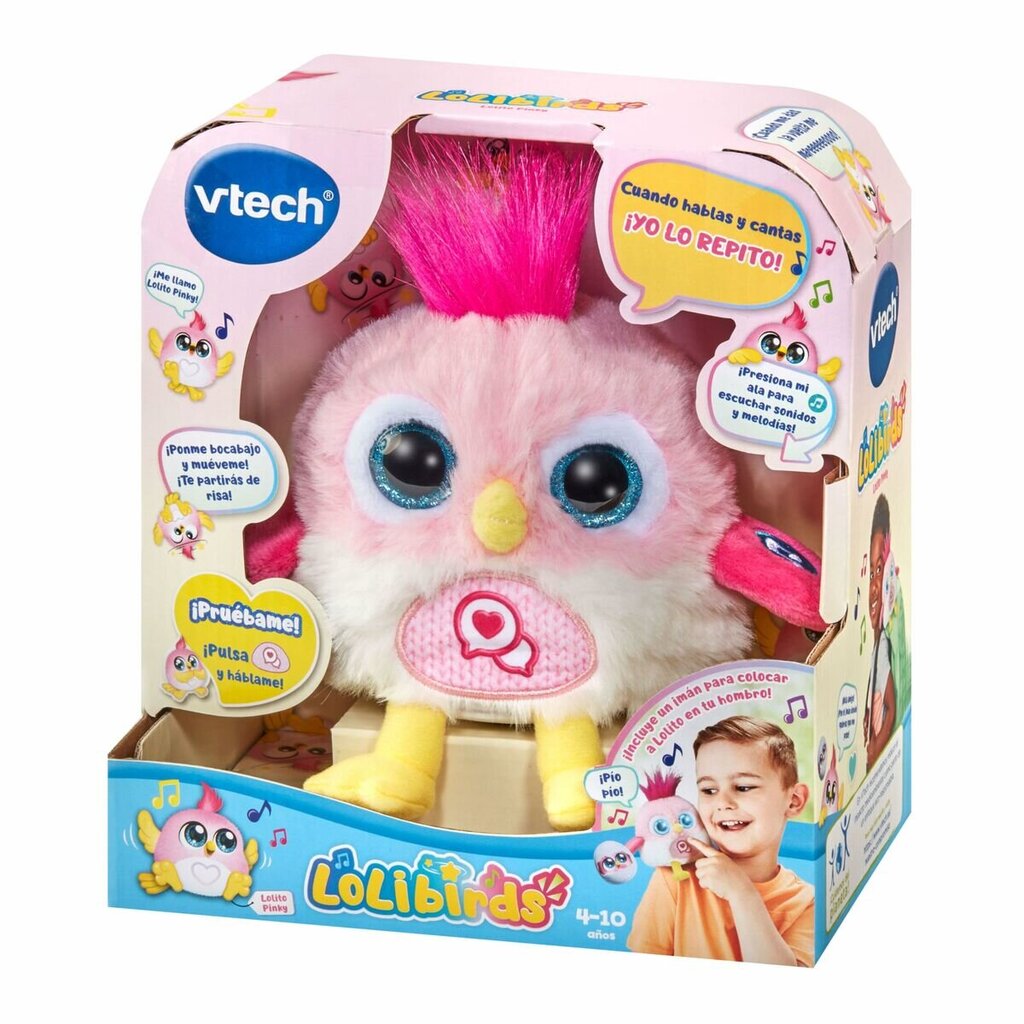 Vtech Lolibirds Lolito pehmo, joka tekee ääniä, vaaleanpunainen hinta ja tiedot | Pehmolelut | hobbyhall.fi