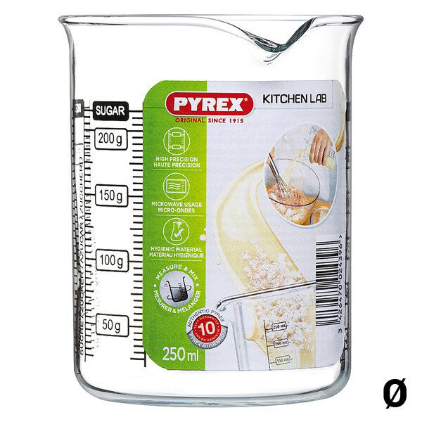 Mittalasi Pyrex Kitchen Lab kirkas lasi, 0,5 L hinta ja tiedot | Lasit, mukit ja kannut | hobbyhall.fi