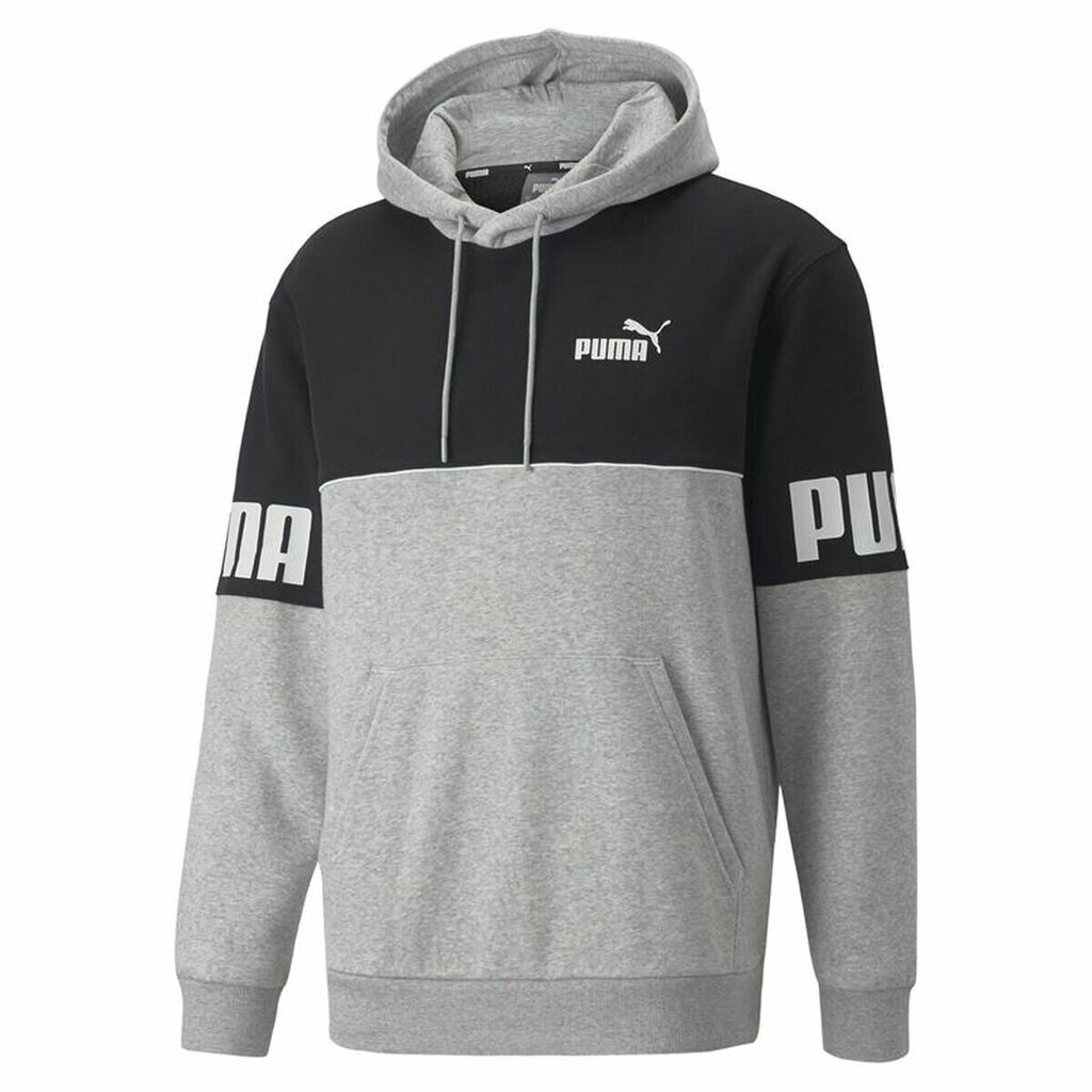 Miesten Puma Power Colorblock -huppari, harmaa hinta ja tiedot | Miesten puserot ja hupparit | hobbyhall.fi