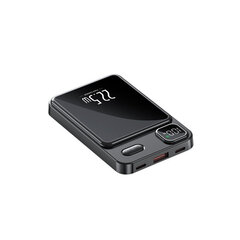 Techsuit PB-WM1 magsafe powerbank ulkoinen akku 2x Type-C, 22.5W, 10000mAh, musta hinta ja tiedot | Varavirtalähteet | hobbyhall.fi