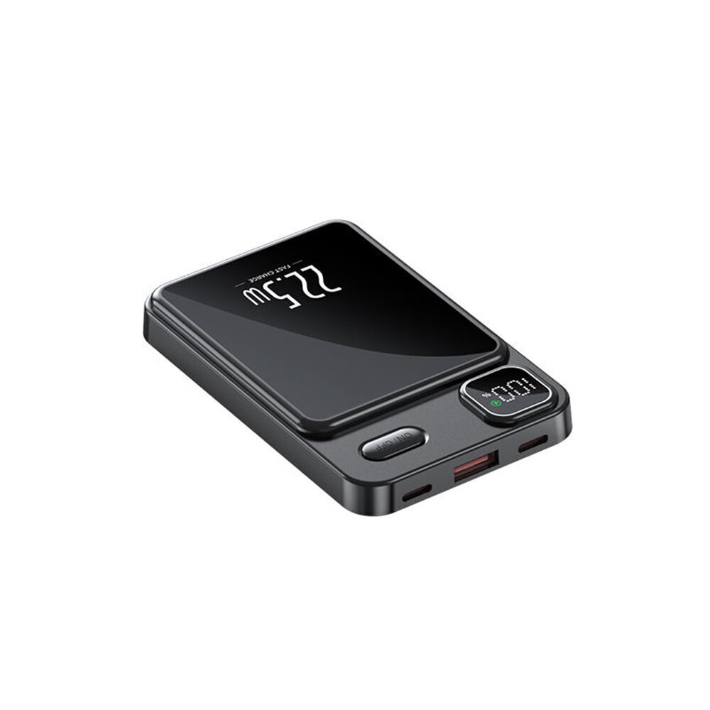 Techsuit PB-WM1 magsafe powerbank ulkoinen akku 2x Type-C, 22.5W, 10000mAh, musta hinta ja tiedot | Varavirtalähteet | hobbyhall.fi