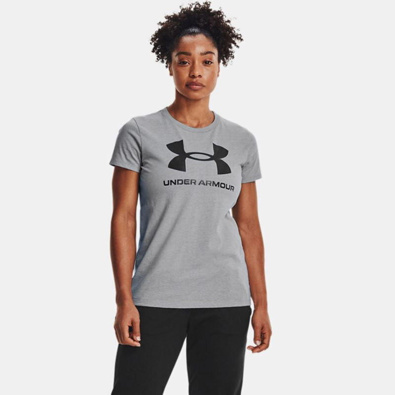 Naisten t-paita Under Armour Live Sportstyle Graphic SS, harmaa hinta ja tiedot | Naisten T-paidat | hobbyhall.fi