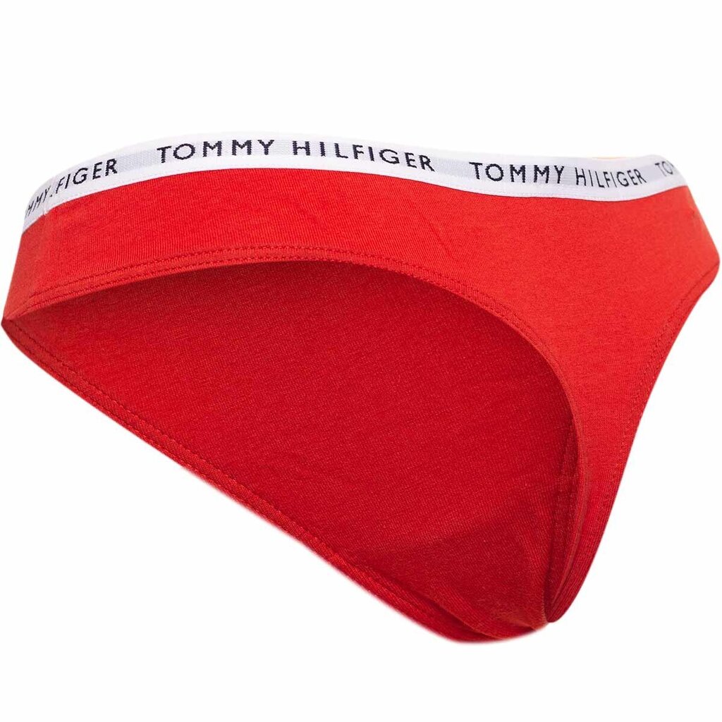 Alusvaatteet TOMMY HILFIGER Repeat Logo Waistband Thongs 3-Pack Feather White/Copper Canyon/Empire UW0UW028290R2 hinta ja tiedot | Naisten alushousut | hobbyhall.fi