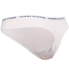 Alusvaatteet TOMMY HILFIGER Repeat Logo Waistband Thongs 3-Pack Feather White/Copper Canyon/Empire UW0UW028290R2 hinta ja tiedot | Naisten alushousut | hobbyhall.fi