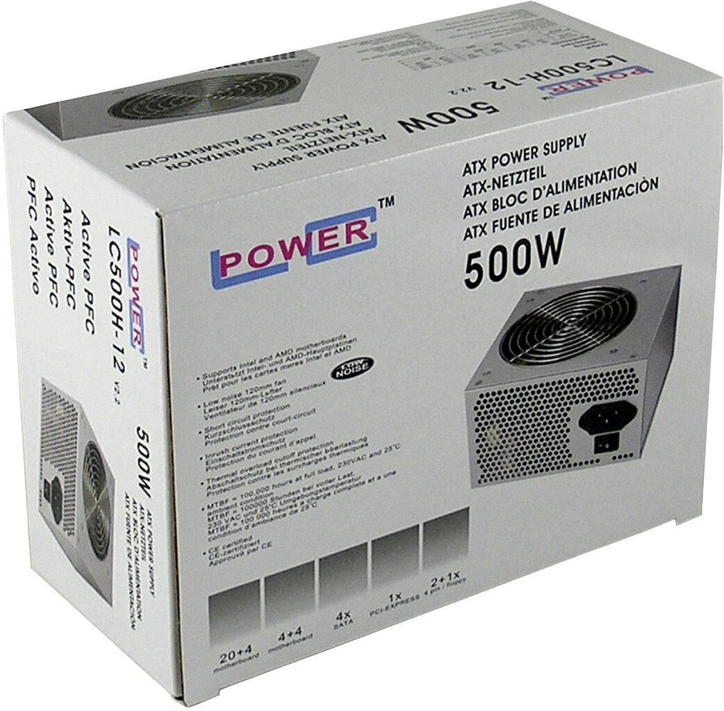 LC-Power LC500H-12 V2.2 hinta ja tiedot | Virtalähteet | hobbyhall.fi