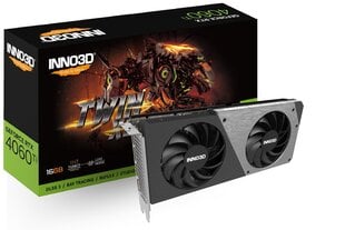 Inno3D GeForce RTX 4060 Ti Twin X2 (N406T2-16D6-178055N) hinta ja tiedot | Näytönohjaimet | hobbyhall.fi