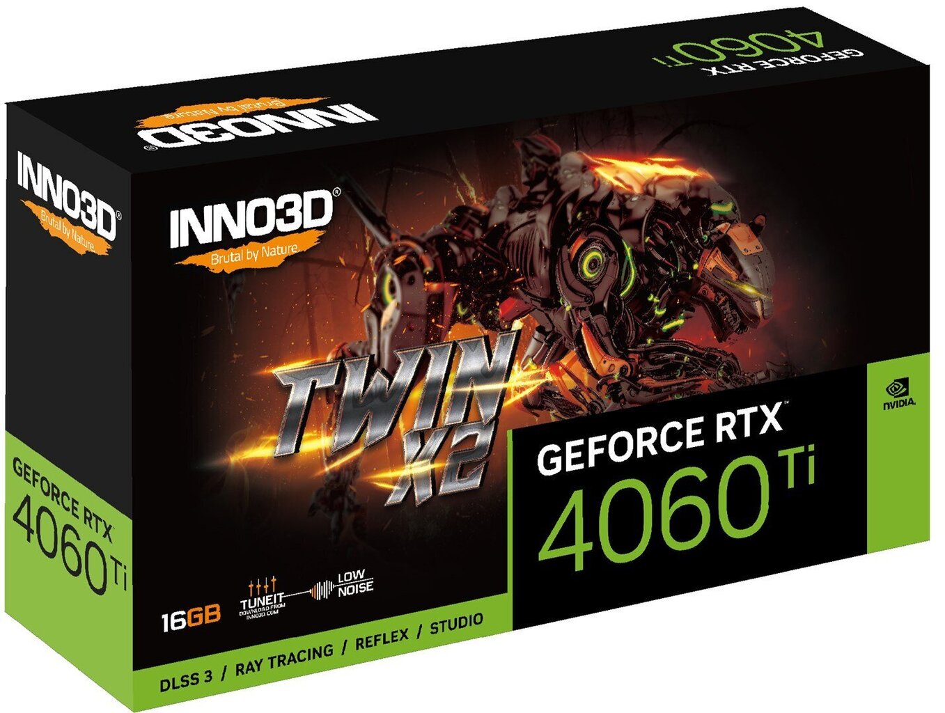 Inno3D GeForce RTX 4060 Ti Twin X2 (N406T2-16D6-178055N) hinta ja tiedot | Näytönohjaimet | hobbyhall.fi