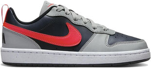 Nike Jalkineet Court Borough Low Grey Black Red DV5456 003 DV5456 003/3 hinta ja tiedot | Lasten urheilukengät | hobbyhall.fi