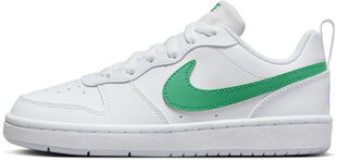 Nike Jalkineet Court Borough Low White Green DV5456 109 DV5456 109/6.5 hinta ja tiedot | Lasten urheilukengät | hobbyhall.fi