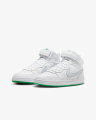 Nike Jalkineet Court Borough Mid 2 White Grey Green CD7782 115 CD7782 115/5 hinta ja tiedot | Lasten urheilukengät | hobbyhall.fi