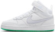 Nike Jalkineet Court Borough Mid 2 White Grey Green CD7782 115 CD7782 115/5 hinta ja tiedot | Lasten urheilukengät | hobbyhall.fi