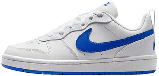 Nike Jalkineet Court Borough Low White Blue DV5456 110 DV5456 110/4.5 hinta ja tiedot | Lasten urheilukengät | hobbyhall.fi