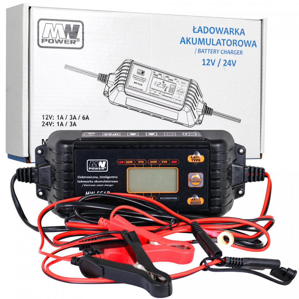 laturi lcd-näytöllä 12v/ 24v hinta ja tiedot | Auton akkulaturit | hobbyhall.fi