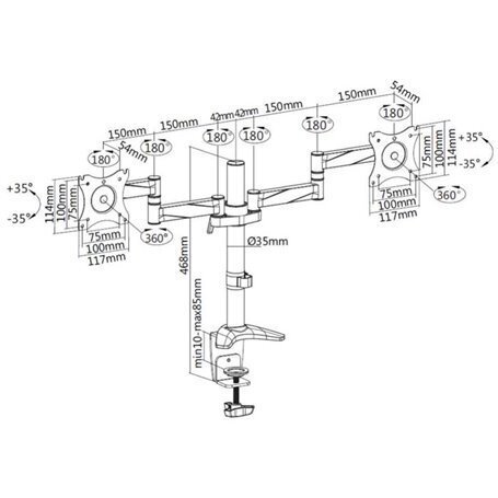 Raidsonic IB-MS404-T hinta ja tiedot | Näyttötelineet | hobbyhall.fi