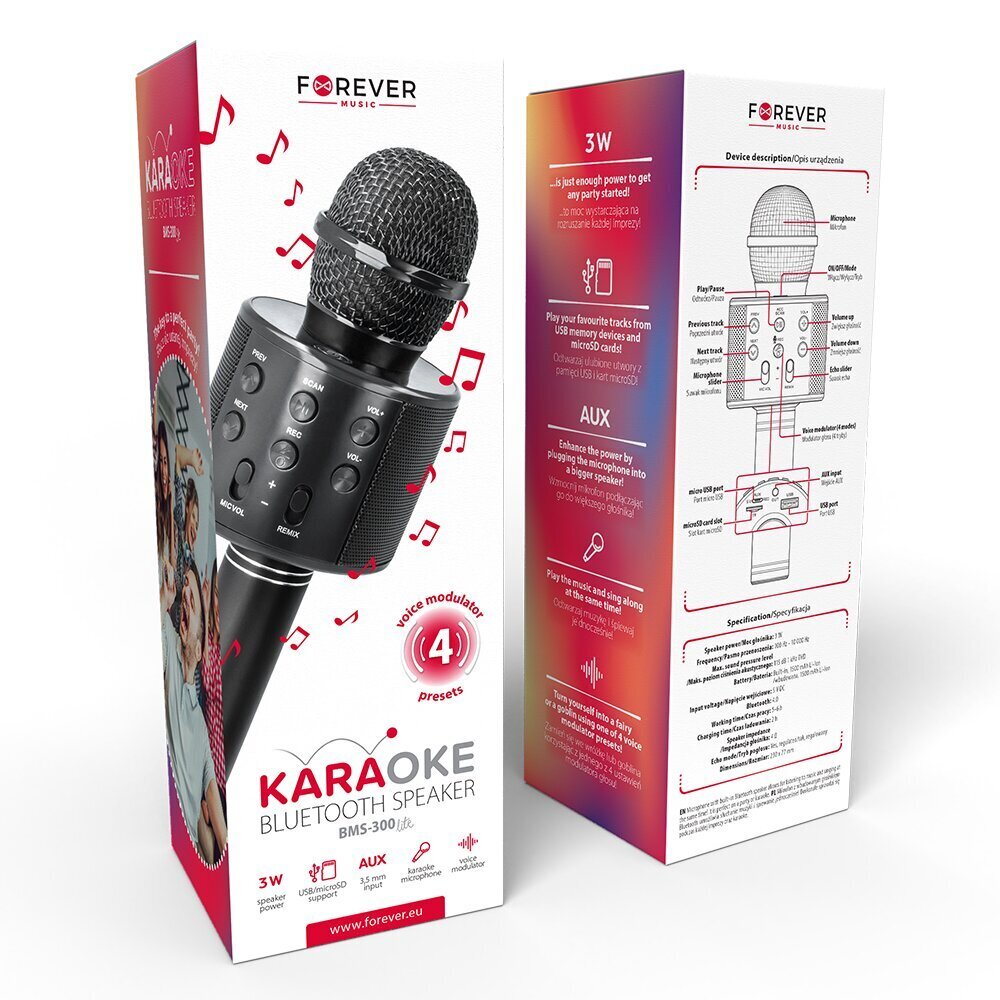 Forever BMS-300 hinta ja tiedot | Mikrofonit | hobbyhall.fi