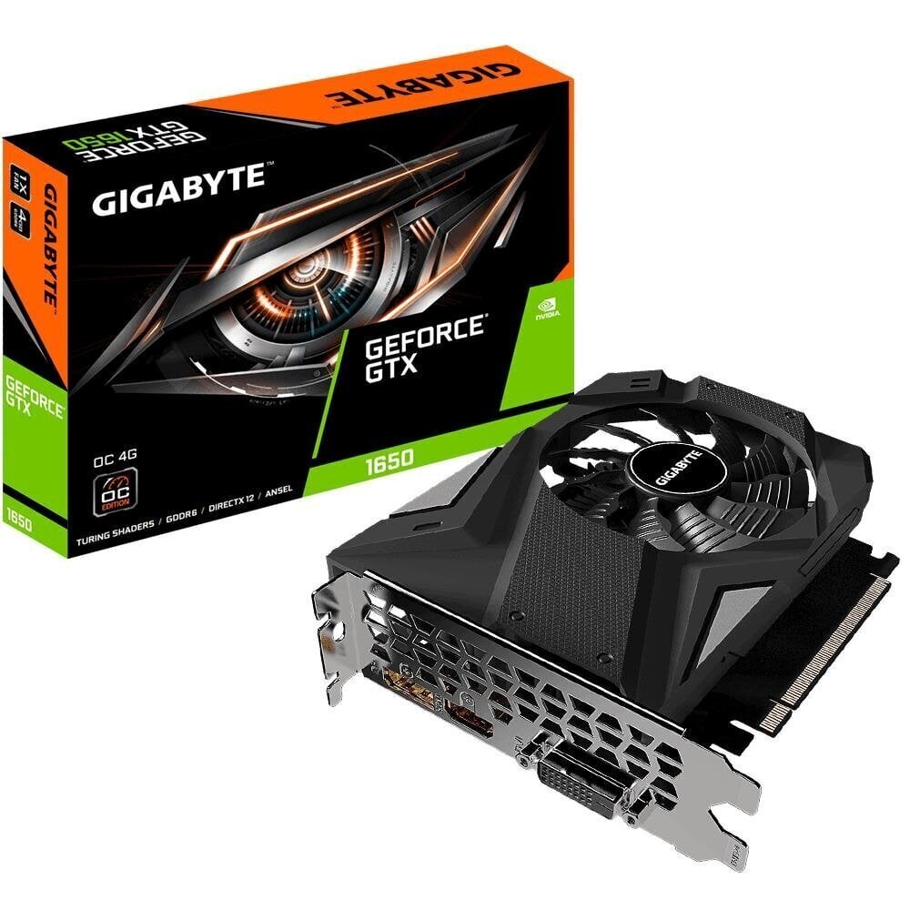 Gigabyte GeForce GTX 1650 OC 4G hinta ja tiedot | Näytönohjaimet | hobbyhall.fi