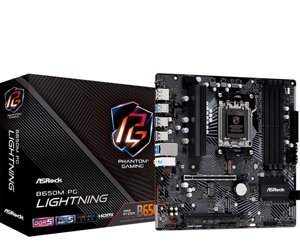 ASRock B650M PG Lightning hinta ja tiedot | Emolevyt | hobbyhall.fi