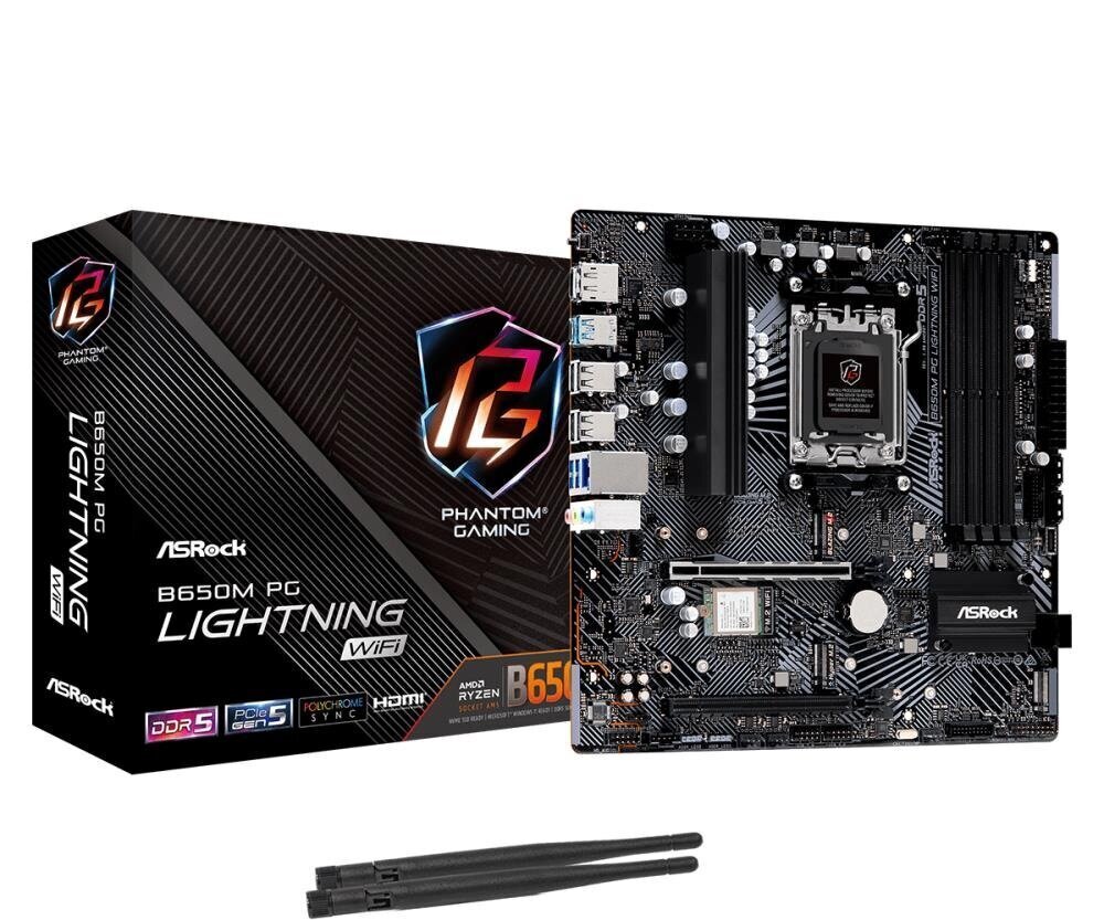 ASRock B650M PG Lightning WiFi hinta ja tiedot | Emolevyt | hobbyhall.fi