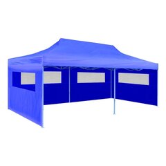 Pop-up kokoontaittuva tapahtumateltta 3 x 6 m, sininen hinta ja tiedot | Puutarhapaviljongit | hobbyhall.fi