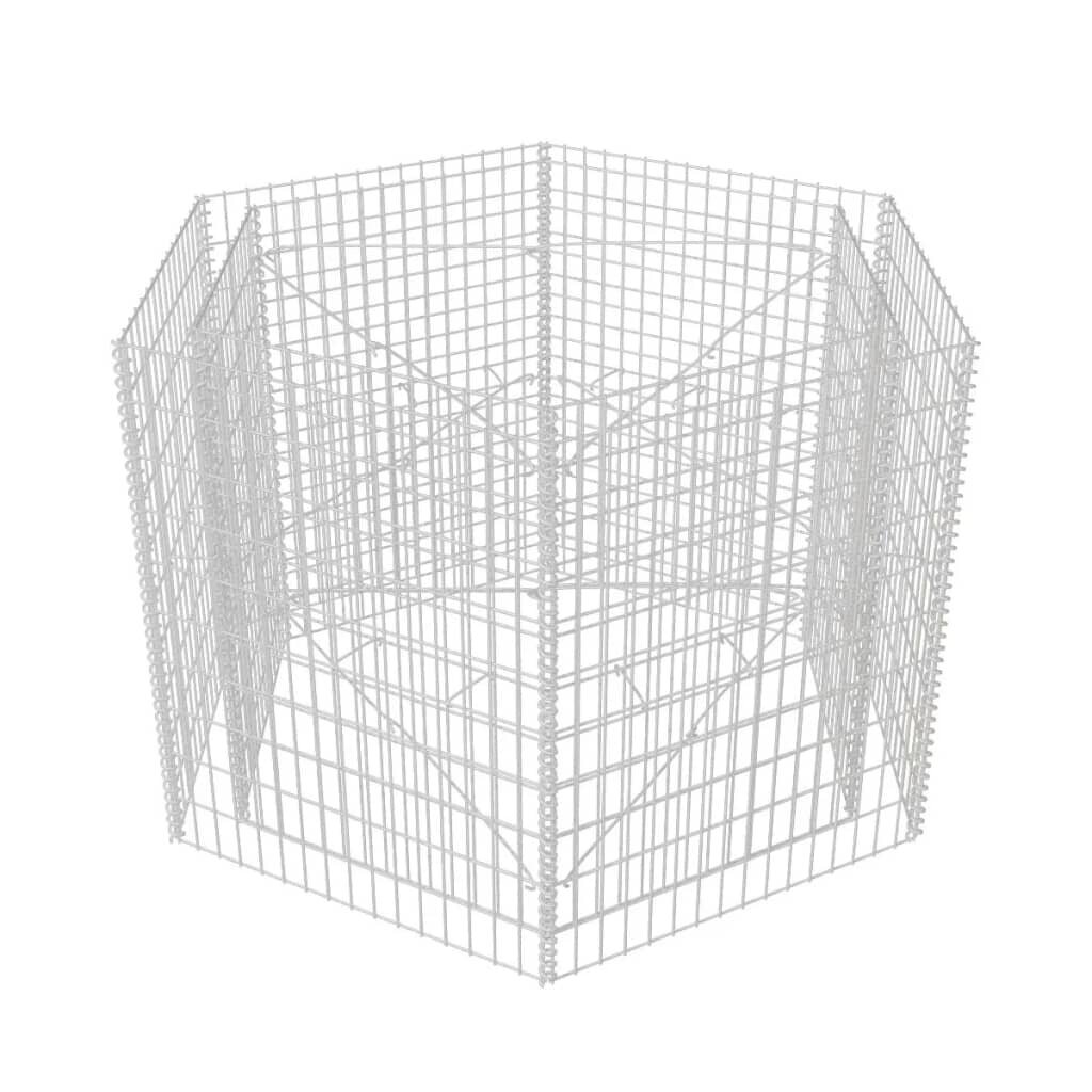 Kuusikulmainen gabion-ruukku, 160x139x100 cm hinta ja tiedot | Kukkaruukut | hobbyhall.fi