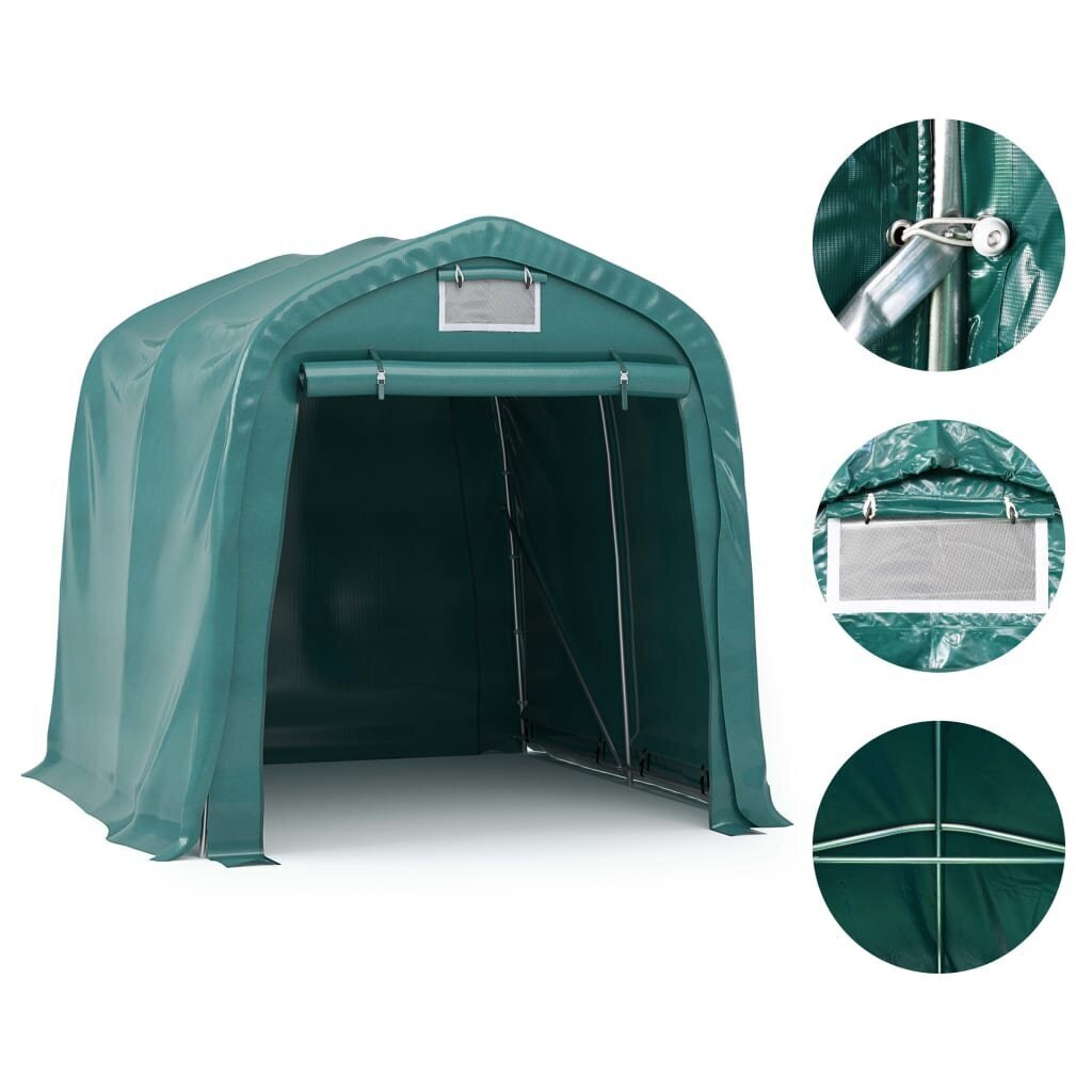 Autotalli-teltta, 2,4x2,4 m, vihreä hinta ja tiedot | Puutarhapaviljongit | hobbyhall.fi