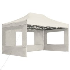 Pop-up ammattimainen tapahtumateltta seinällä, kermanvärinen, 4,5x3m hinta ja tiedot | Puutarhapaviljongit | hobbyhall.fi