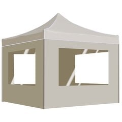 Pop-up taitettava teltta seinillä, kerma, 2x2m, alumiini hinta ja tiedot | Puutarhapaviljongit | hobbyhall.fi