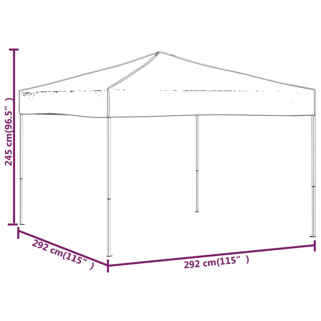 Kokoontaittuva tapahtumateltta, taupe väri, 3x3m hinta ja tiedot | Puutarhapaviljongit | hobbyhall.fi