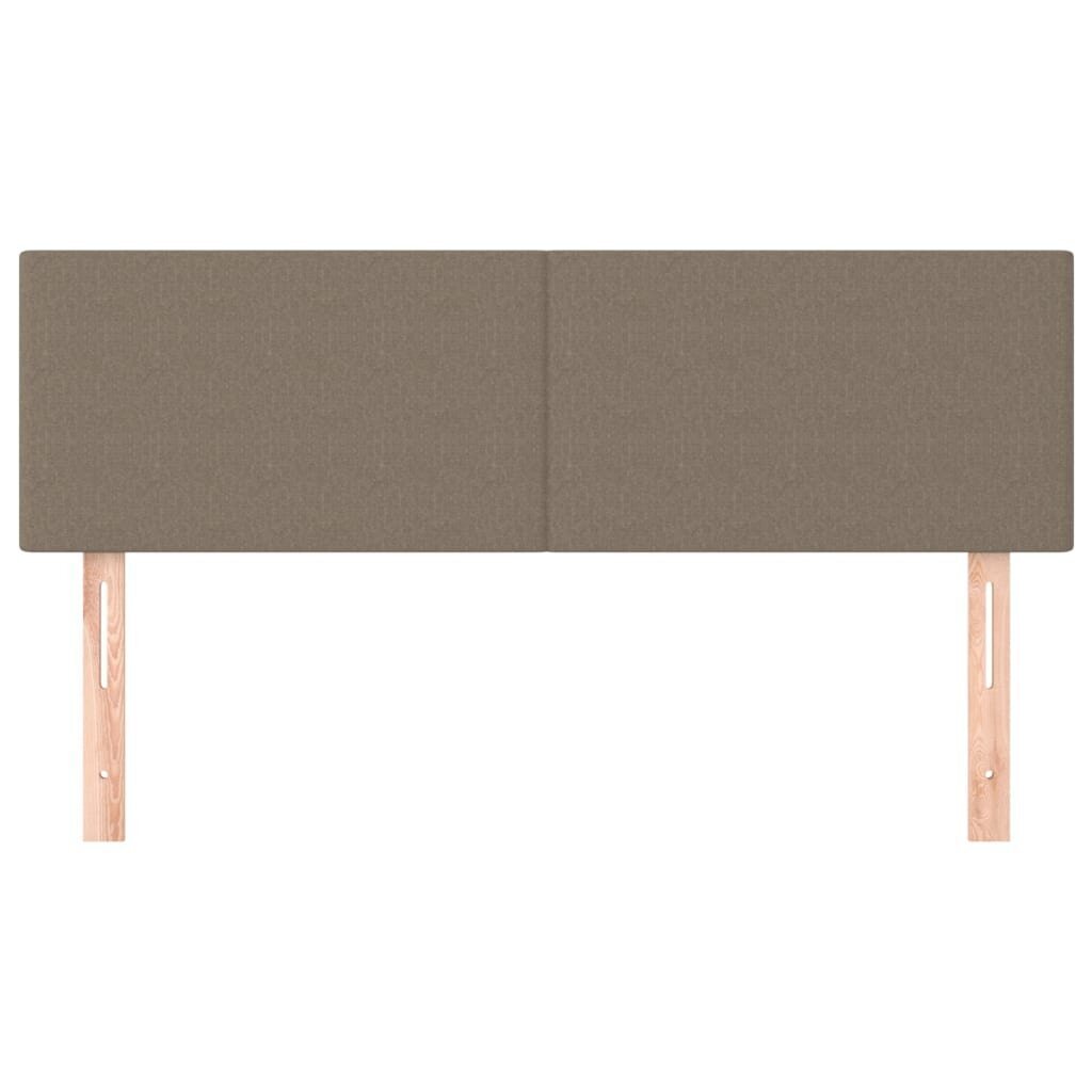 Sängynpäädyt, kangas, 2 kpl, 72x5x78/88cm, taupe väri hinta ja tiedot | Sängyt | hobbyhall.fi