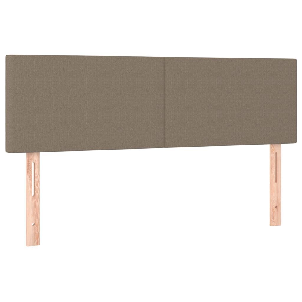 Sängynpäädyt, kangas, 2 kpl, 72x5x78/88cm, taupe väri hinta ja tiedot | Sängyt | hobbyhall.fi