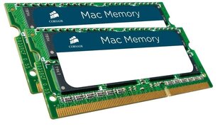 -RAM Corsair Mac -muisti 16 Gt DDR3 CL11 SO-DIMM 2 CMSA16GX3M2A1600C11 hinta ja tiedot | Muisti (RAM) | hobbyhall.fi