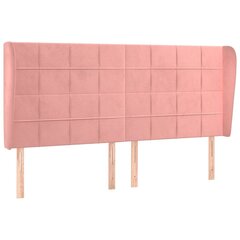 Pääty korvilla, pinkki, 163x23x118/128cm, sametti hinta ja tiedot | Sängyt | hobbyhall.fi