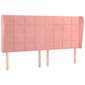 Pääty korvilla, pinkki, 163x23x118/128cm, sametti hinta ja tiedot | Sängyt | hobbyhall.fi