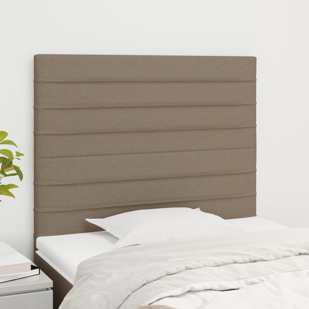 Sängynpäädyt, Kangas, 2 kpl, 90x5x78/88cm, taupe väri hinta ja tiedot | Sängyt | hobbyhall.fi