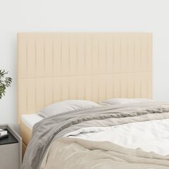 Sängynpäädyt, kangas, 4 kpl, 72x5x78/88cm, kermanvärinen hinta ja tiedot | Sängyt | hobbyhall.fi