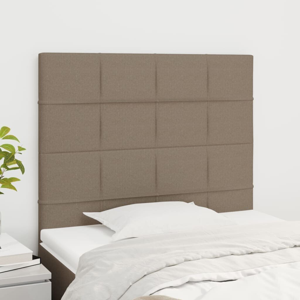 Sängynpäädyt, Kangas, 2 kpl, 90x5x78/88cm, taupe väri hinta ja tiedot | Sängyt | hobbyhall.fi