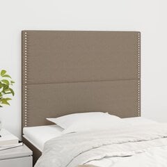 Sängynpäädyt, Kangas, 2 kpl, 90x5x78/88cm, taupe väri hinta ja tiedot | Sängyt | hobbyhall.fi