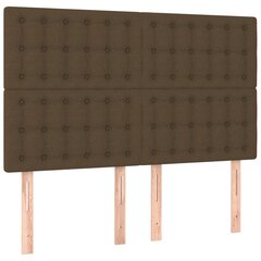 Sängynpäädyt, 4 kpl, tummanruskea, 72x5x78/88cm, kangas hinta ja tiedot | Sängyt | hobbyhall.fi