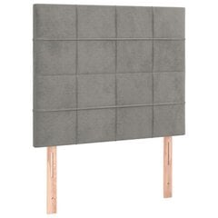 Pääty, 2 kpl vaaleanharmaa, 80x5x78/88cm, sametti hinta ja tiedot | Sängyt | hobbyhall.fi