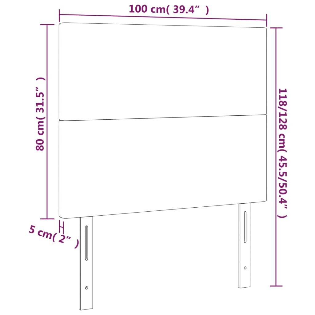 Pääty, 2 kpl. pinkki, 100x5x78/88cm, sametti hinta ja tiedot | Sängyt | hobbyhall.fi