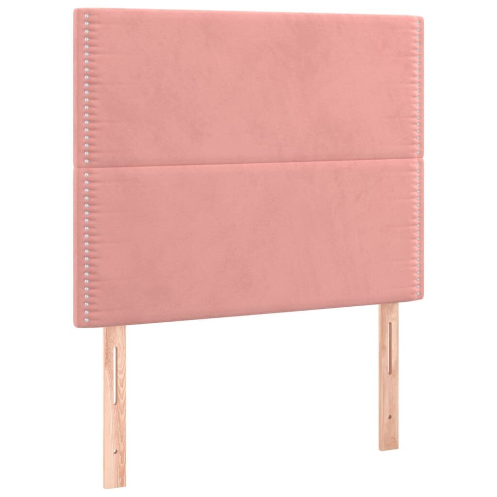 Pääty, 2 kpl. pinkki, 100x5x78/88cm, sametti hinta ja tiedot | Sängyt | hobbyhall.fi