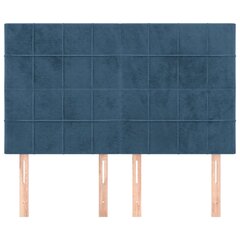 Sängynpäädyt, 4 kpl, tummansininen, 72x5x78/88cm, samettia hinta ja tiedot | Sängyt | hobbyhall.fi