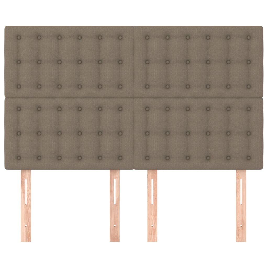 Sängynpäädyt, 4 kpl, taupe väri, 72x5x78/88cm, kangas hinta ja tiedot | Sängyt | hobbyhall.fi