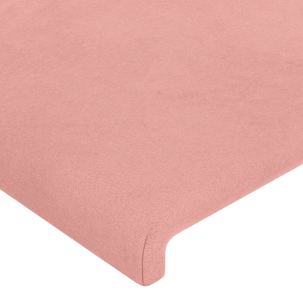 Pääty, pinkki, 100x5x78/88 cm, sametti hinta ja tiedot | Sängyt | hobbyhall.fi