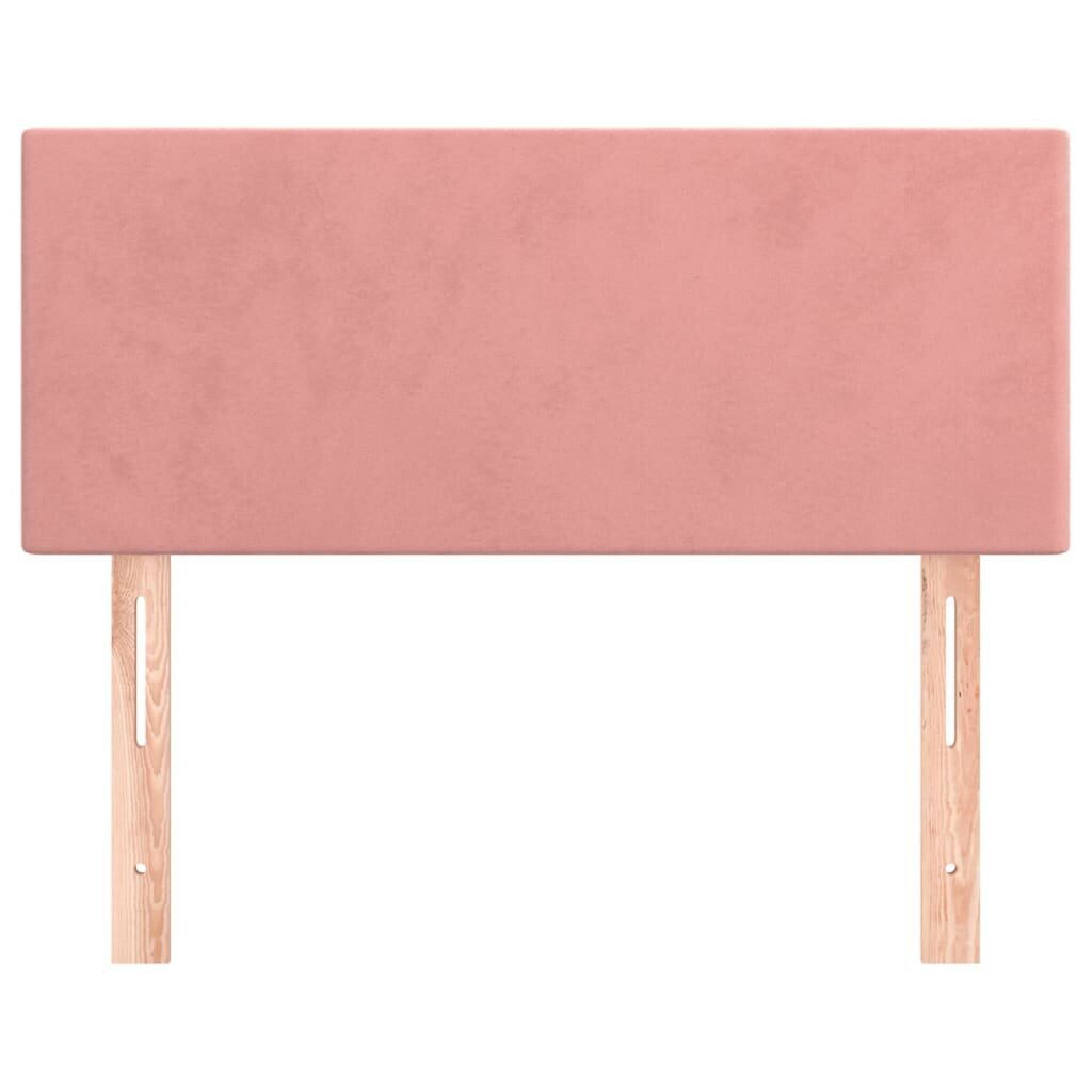 Pääty, pinkki, 100x5x78/88 cm, sametti hinta ja tiedot | Sängyt | hobbyhall.fi