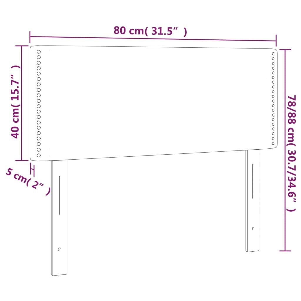 Pääty, musta, 80x5x78/88cm, keinonahkaa hinta ja tiedot | Sängyt | hobbyhall.fi