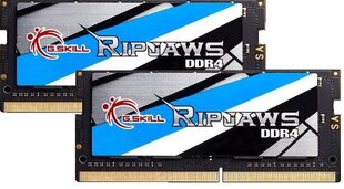 G.Skill Ripjaws DDR4 SODIMM 2x8GB 2666MHz CL18 (F4-2666C18D-16GRS) hinta ja tiedot | Muisti (RAM) | hobbyhall.fi