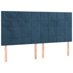 Pääty, 4 kpl tummansininen, 80x5x78/88cm, sametti hinta ja tiedot | Sängyt | hobbyhall.fi